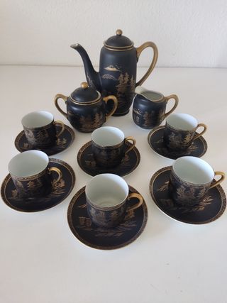 JUEGO DE CAFÉ VINTAGE PORCELANA JAPÓN
