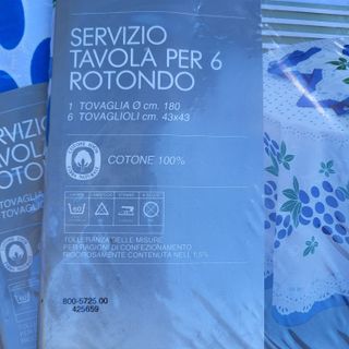 12 servizi da tavola per 6 persone rotondi