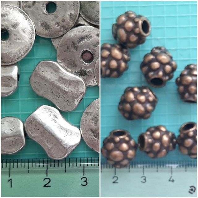 Abalorios y cierres de metal para cuero, ante...