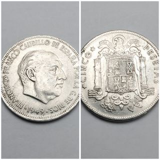 5 pesetas de Franco 1949
