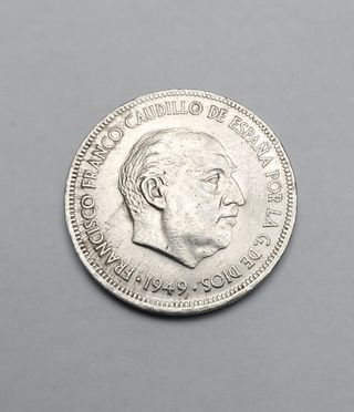 5 pesetas de Franco 1949