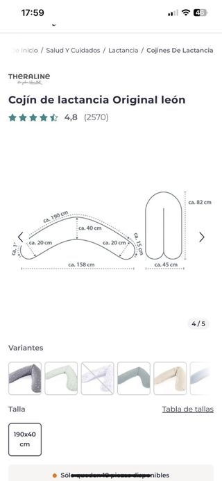 Cojín Lactancia THERLINE Original León