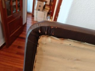 Cabecero de cuero marrón - 145cm