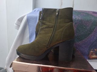 Botines mujer verde oliva
