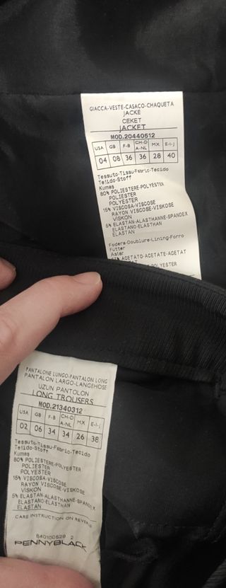 Completo giacca pant. PennyBlack nero