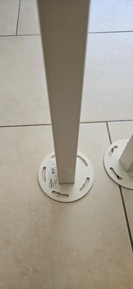 4 Patas mesa altas IKEA - metal blanco