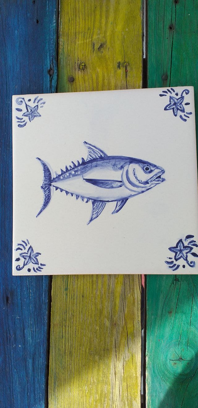 Azulejo pintado á mão