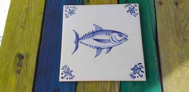 Azulejo pintado á mão