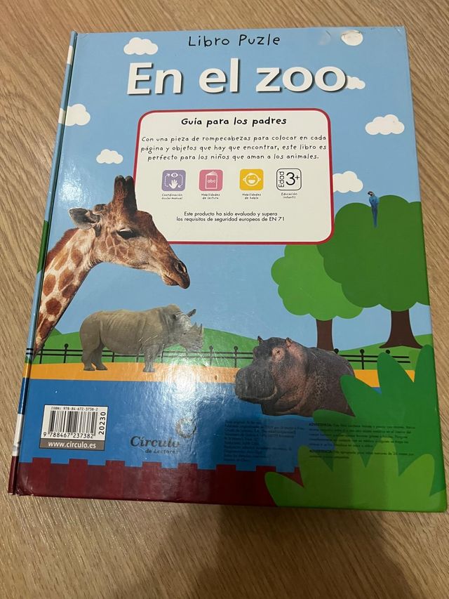 Libro puzzle animales para niños