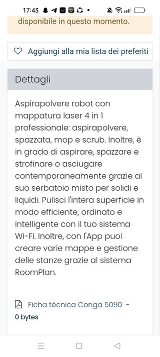 Robot aspirapolvere Conga 5090 Cecotec