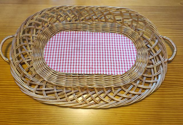 Bandeja mimbre ovalada