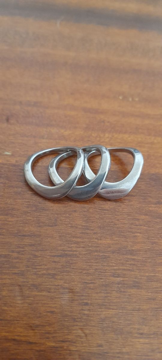 Anello 3pz in acciaio