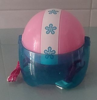 Moto Nancy rosa + chamarra motorista