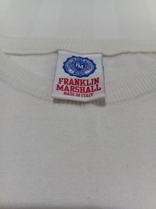 Suéter Franklin Marshall rayas azul marino-blanco,