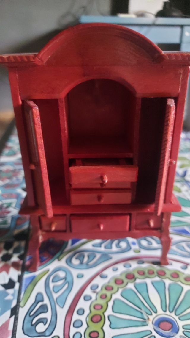 Mueble miniatura madera casa muñecas