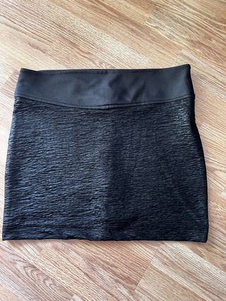 Minifalda negra textura