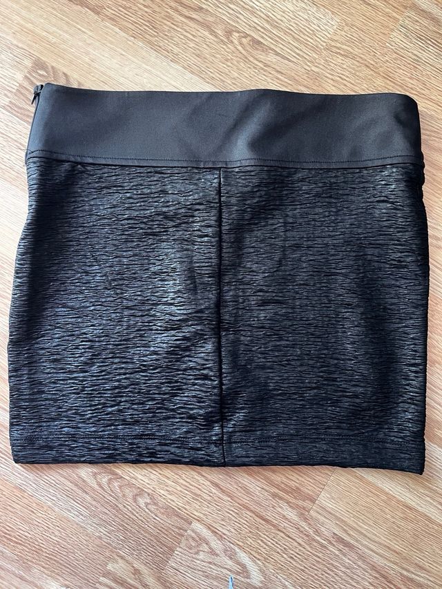 Minifalda negra textura