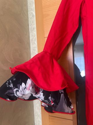 Vestido Flamenca Rojo - Flores