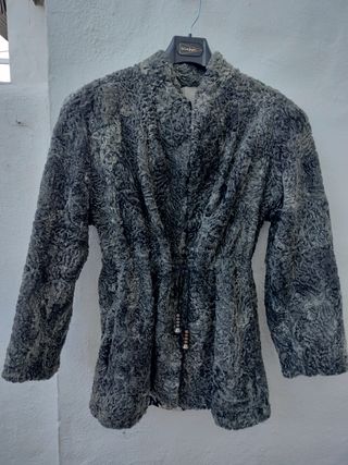 Chaquetón astracán gris