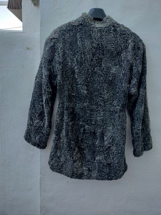 Chaquetón astracán gris