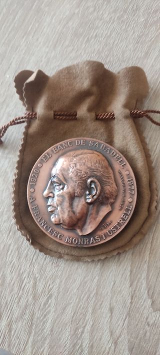 Medalla Francesc Monrás 1920-1978 Banco Sabadell