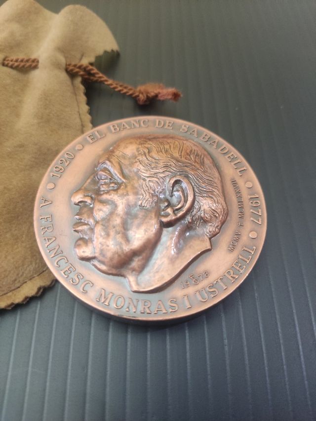 Medalla Francesc Monrás 1920-1978 Banco Sabadell
