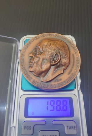 Medalla Francesc Monrás 1920-1978 Banco Sabadell