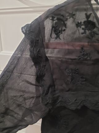 Blusa negra transparente ZARA