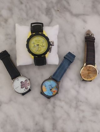 4 relojes: Guamer, Pontina, Yazole.
