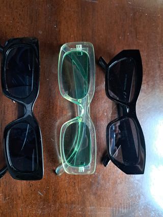 3 Gafas de sol - Negras y Verde