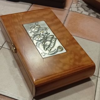Scatola legno argento 925