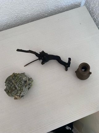 Decoración acuario: ruinas, tronco & jarrón