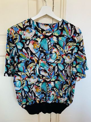 Blusa vintage multicolor
