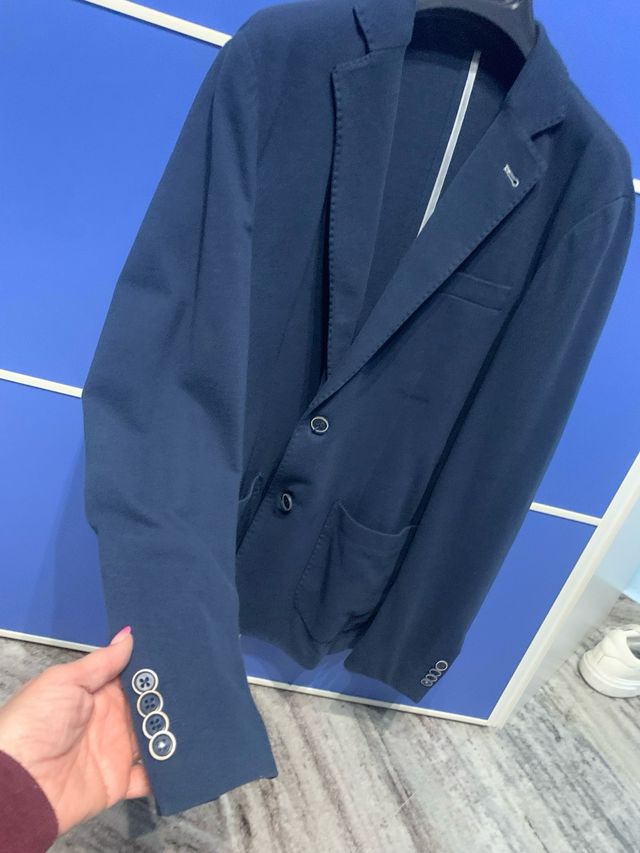 Giacca Uomo Blu Elegante