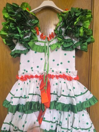 Traje Flamenca Sevillanas Talla xS En Cartagena