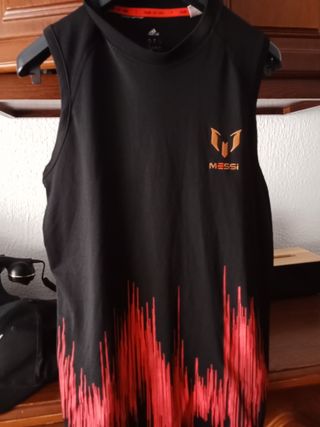 Camiseta Adidas Messi - Negra/Roja