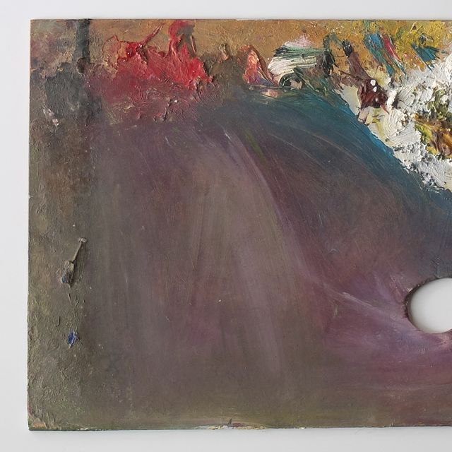 Paleta pintor antigua