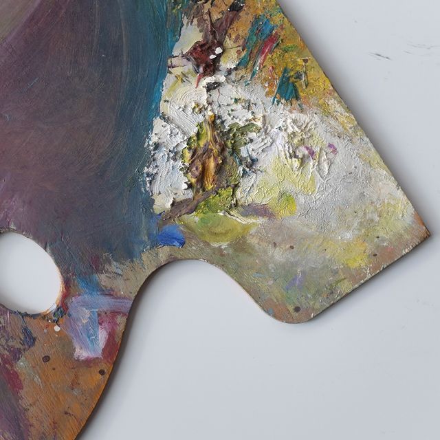 Paleta pintor antigua