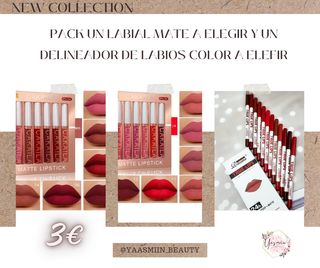Pack pintalabios mate y perfilador labios