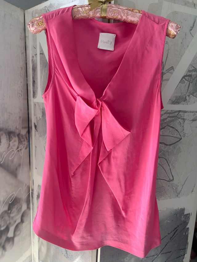 Blusa seda Hanii Y. rosa - Talla L