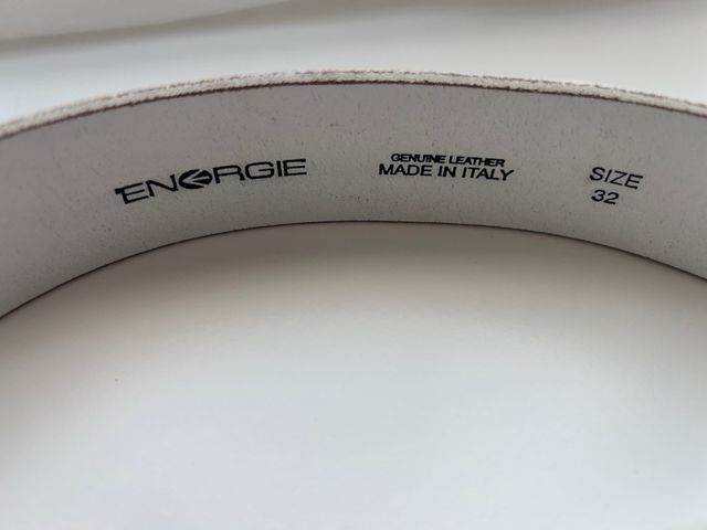 Cinturon ENERGIE blanco y plata