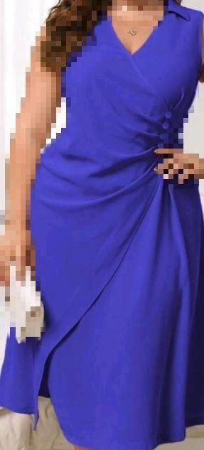 Vestido azul ceremonia talla 46 xl sin estrenar.
