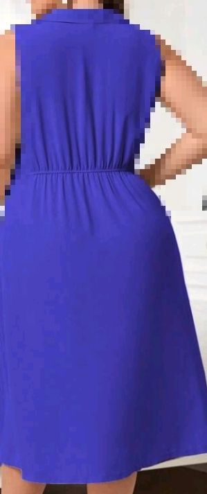 Vestido azul ceremonia talla 46 xl sin estrenar.