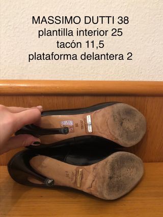 MASSIMO DUTTI  zapatos tacon 38