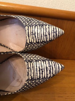 UTERQÜE zapatos tacón estampado 39