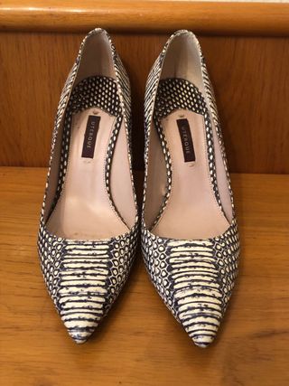 UTERQÜE zapatos tacón estampado 39