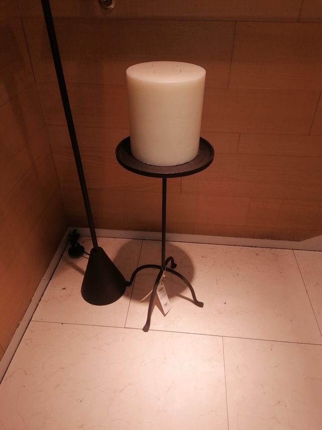 Mesita noche metal negra Ø33cm
