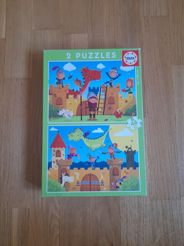 2 Puzzles Educa - Castillos y Dragones