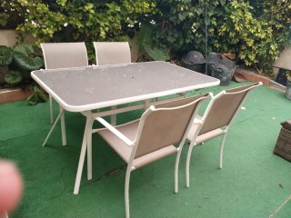 *¡¡Conjunto mesa y sillas de jardín+ transporte!!*