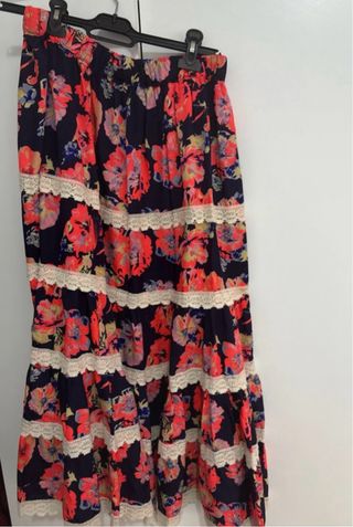Falda boho floral